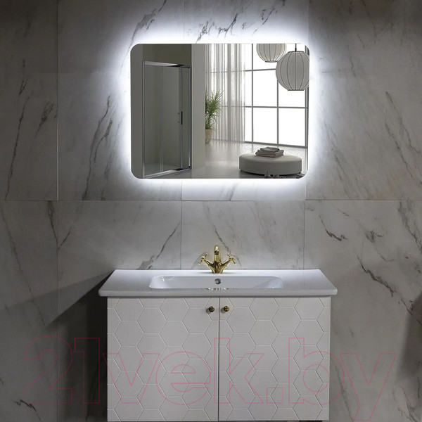 Изображение товара Зеркало Пекам MartaFly 140x80 / MartaFly-140x80 (с подсветкой, с механической клавишей)