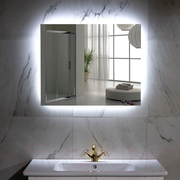 Изображение товара Зеркало Пекам Greta Fly 110x80 / GretaFly-110x80 (с подсветкой, с механической клавишей)