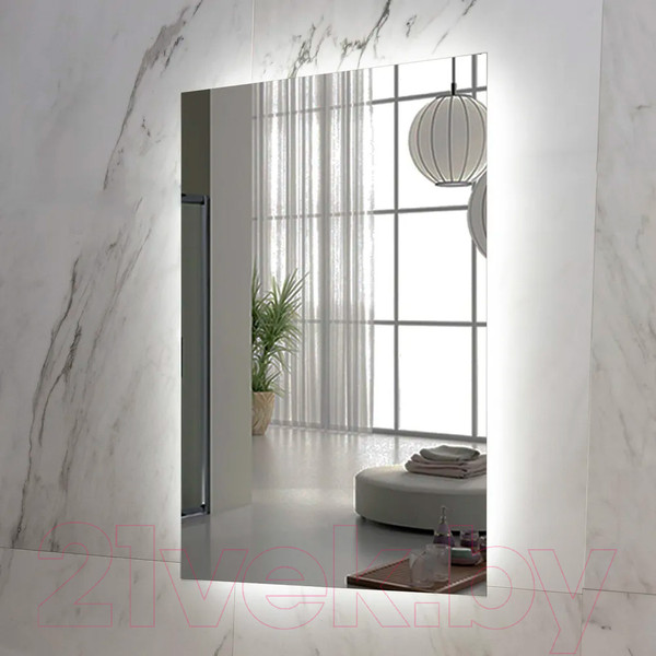 Изображение товара Зеркало Пекам Greta Fly 80x110 / GretaFly-80x110 (с подсветкой, с механической клавишей)