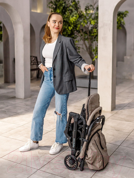 Изображение товара Детская прогулочная коляска Amarobaby Voyager / AB22-10VOYAGER/12 (коричневый)