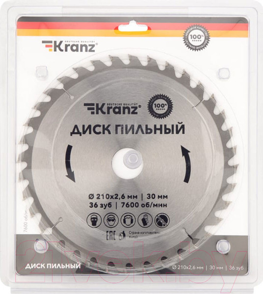 Изображение товара Пильный диск Kranz KR-92-0121