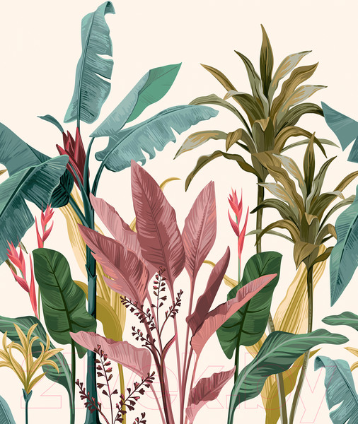 Изображение товара Фотообои листовые Vimala Рисованные листья 9 (270x200)