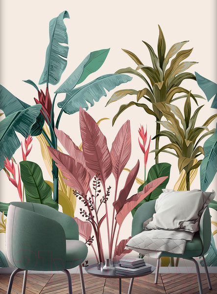 Изображение товара Фотообои листовые Vimala Рисованные листья 9 (270x200)