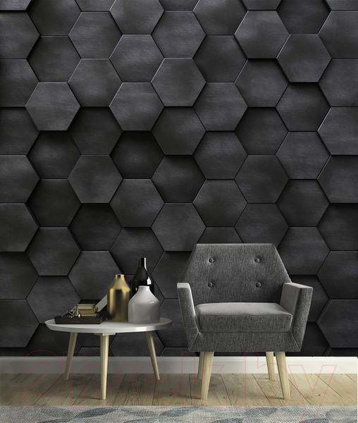 Изображение товара Фотообои листовые Vimala 3D Шестиугольники 2 (270x300)