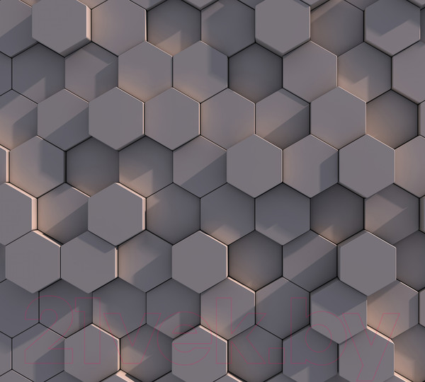Изображение товара Фотообои листовые Vimala 3D Шестиугольники 3 (270x300)