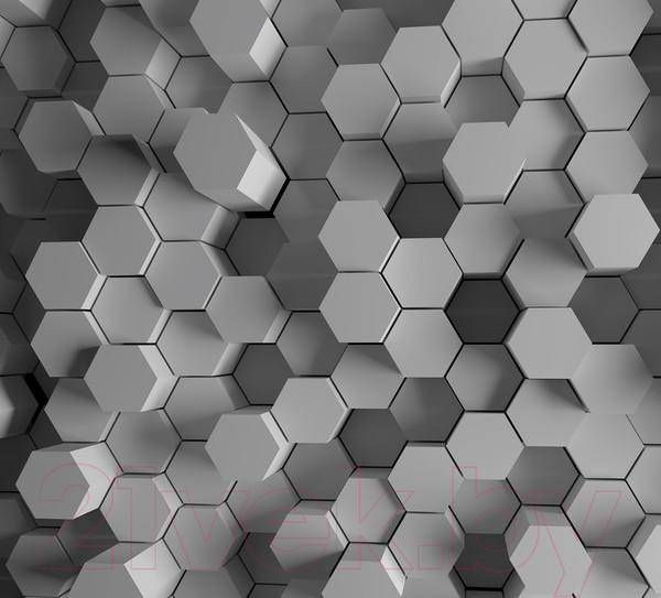 Изображение товара Фотообои листовые Vimala 3D Шестиугольники 4 (270x300)