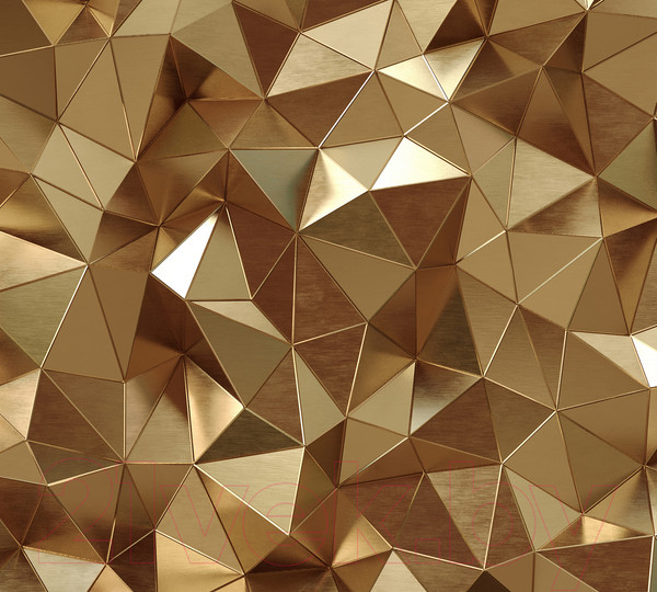 Изображение товара Фотообои листовые Vimala Треугольники в золоте (270x300)