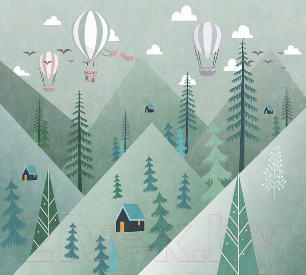 Изображение товара Фотообои листовые Vimala Зеленые горы (270x300)