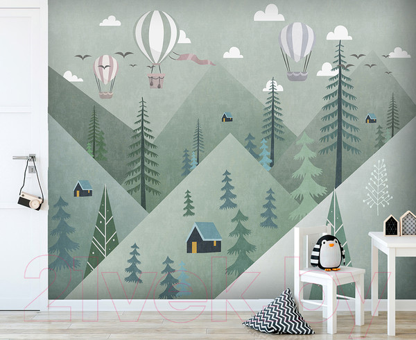 Изображение товара Фотообои листовые Vimala Зеленые горы (270x300)