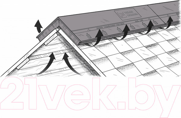 Изображение товара Аэратор коньковый Технониколь 076219 (1м, с крепежом)