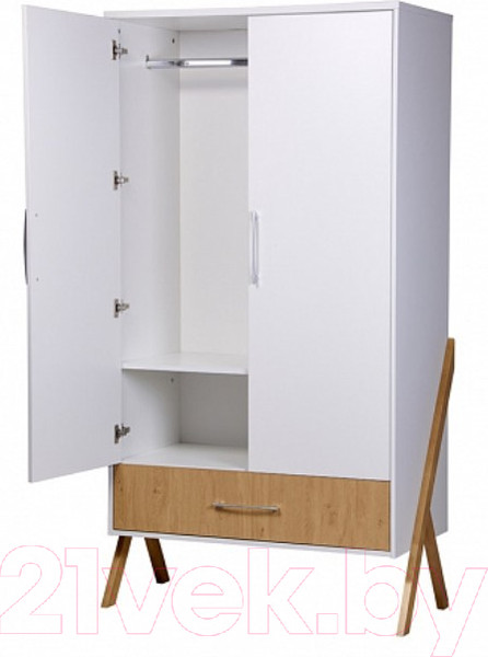 Изображение товара Шкаф Polini Kids Porto 3100 / 0002573.163 (белый/дуб каменный)