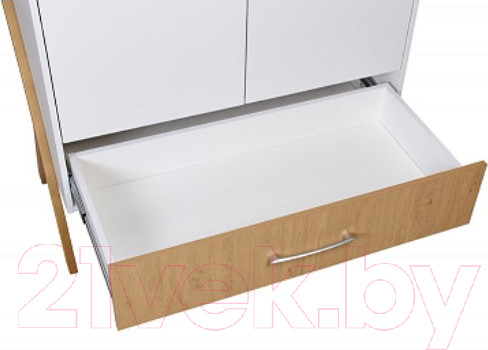 Изображение товара Шкаф Polini Kids Porto 3100 / 0002573.163 (белый/дуб каменный)