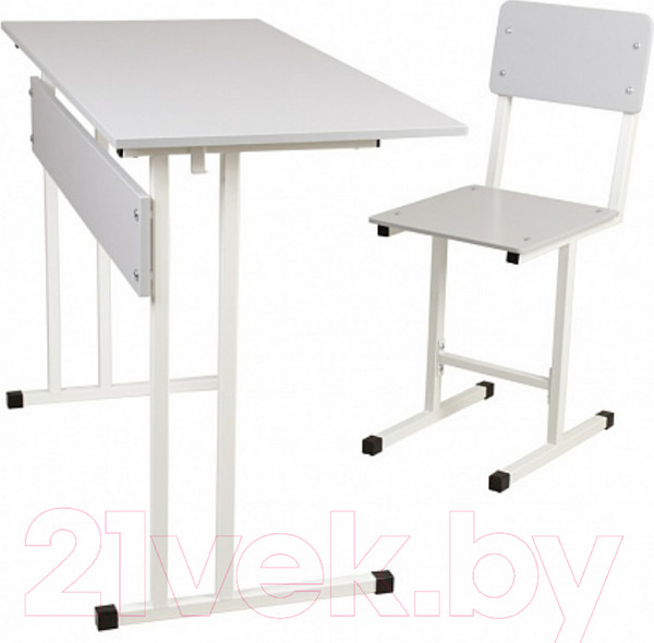 Изображение товара Стул детский Polini Kids City / 0002611.55 (S, белый/серый)