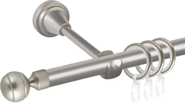 Изображение товара Карниз для штор АС ФОРОС Prime D16Г + наконечники Шар рифленый (3м, сатин)