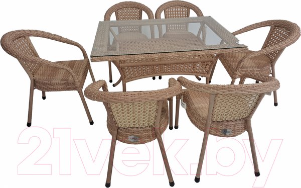 Изображение товара Комплект садовой мебели AIKO Deco 7035 прямоугольный