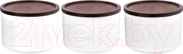 Изображение товара Набор емкостей для хранения Elan Gallery Микс / 540748 (3шт, белый)