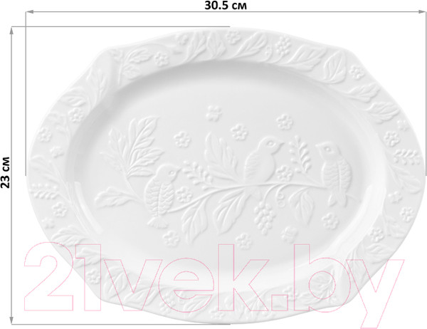 Изображение товара Набор сервировочных блюд Elan Gallery Птички на ветке / 540258_2 (2шт)