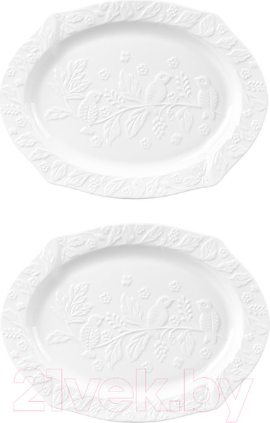 Изображение товара Набор сервировочных блюд Elan Gallery Птички на ветке / 540258_2 (2шт)