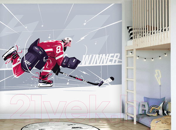 Изображение товара Фотообои листовые Vimala Хоккеист 7 (270x300)