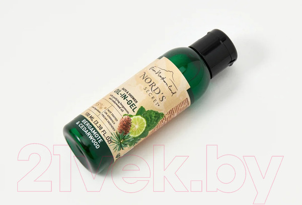 Изображение товара Гель для душа Nord's Secret Тонизирующий с эфирным маслом Бергамот и кедр (100мл)