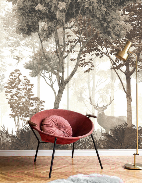 Изображение товара Фотообои листовые Vimala Рисованный лес 4 (270x300)