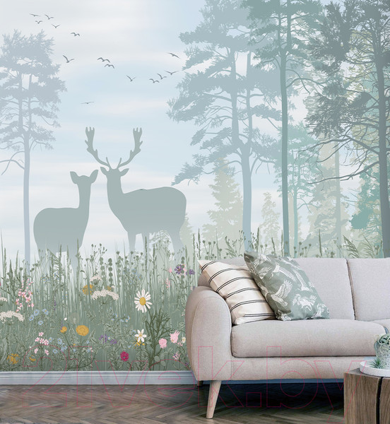 Изображение товара Фотообои листовые Vimala Утренний лес (270x300)