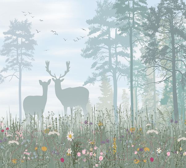 Изображение товара Фотообои листовые Vimala Утренний лес (270x300)