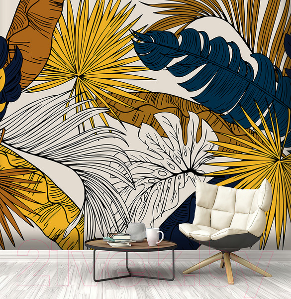 Изображение товара Фотообои листовые Vimala Векторные листья 5 (270x300)