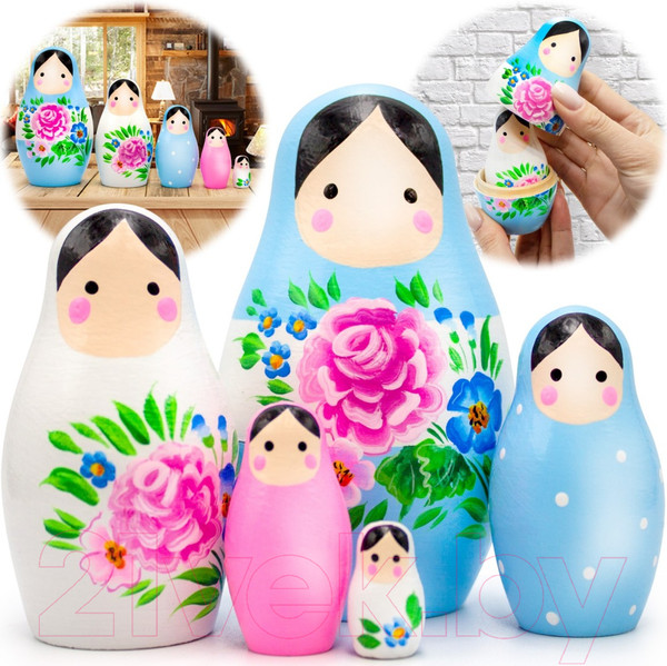 Изображение товара Матрешка сувенирная Брестская Фабрика Сувениров Матрешки в Стиле Каваи / 5324