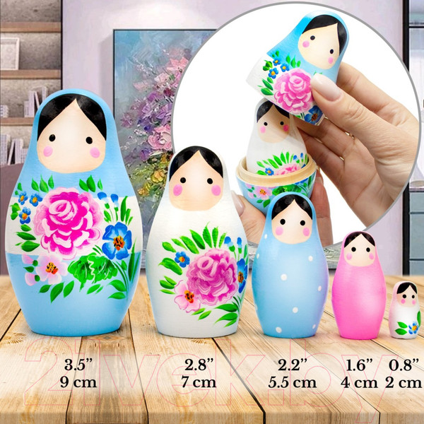 Изображение товара Матрешка сувенирная Брестская Фабрика Сувениров Матрешки в Стиле Каваи / 5324
