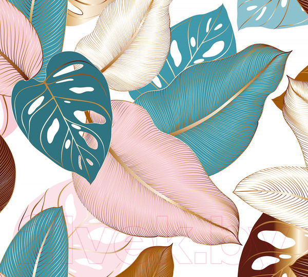 Изображение товара Фотообои листовые Vimala Рисованные листья 7 (270x300)