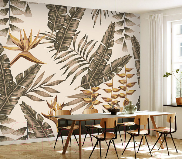 Изображение товара Фотообои листовые Vimala Рисованные листья 13 (270x300)