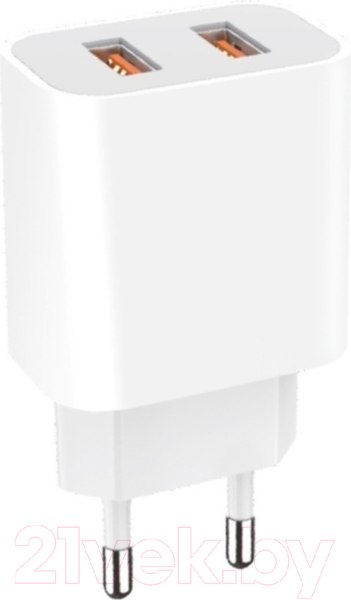 Изображение товара Адаптер питания сетевой GoPower GP1U 2USB 2.4A 12W / 00-00018570 (белый)