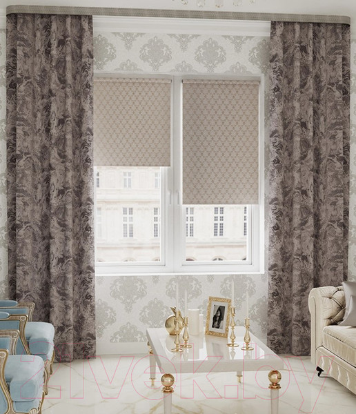 Изображение товара Рулонная штора LEGRAND Жизель 140x175 / 58103748 (какао)