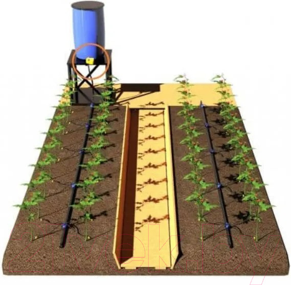 Изображение товара Система капельного полива GreenLINE 64T на 72 растения с таймером / 1475467 (расширенный комплект)