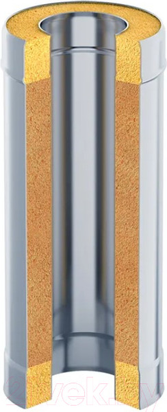 Изображение товара Труба дымохода UMKPRO 0.5м 120х200 AISI 439/439 1мм/0.5мм (К)