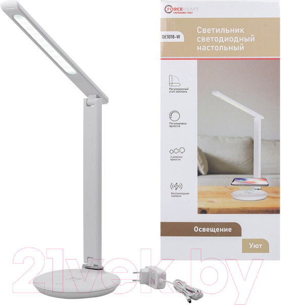 Изображение товара Настольная лампа ForceKraft FK-DE1018-W