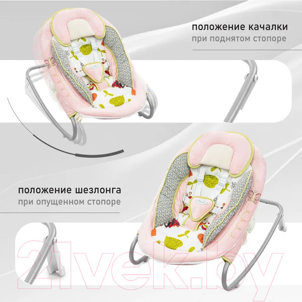 Изображение товара Качели для новорожденных Nuovita Migliore (зеленая роза)