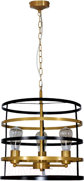 Изображение товара Люстра Элетех Абелла 231 НСБ 01-3х60-167 Е27 / 1005405102 (черный/золото)
