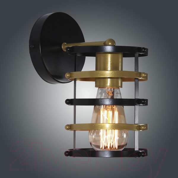 Изображение товара Бра Элетех Абелла 511 НББ 01-60-169 Е27 / 1005405104 (черный/золото)