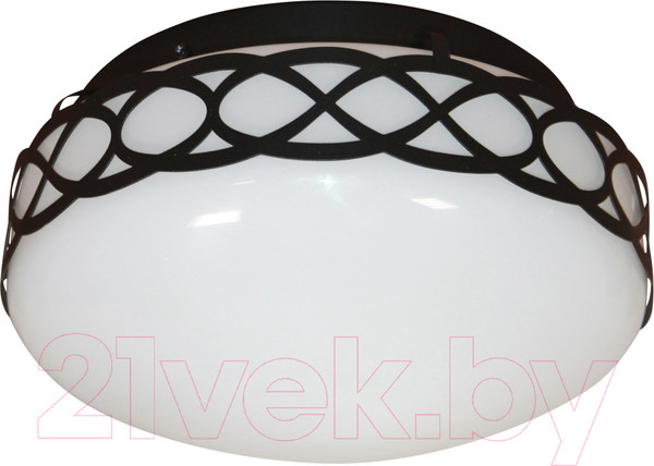 Изображение товара Потолочный светильник Элетех Аманда 220 НПО 22-60-240 / 1005150531 (опал/черный муар)