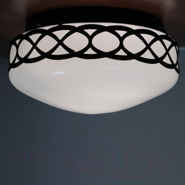 Изображение товара Потолочный светильник Элетех Аманда 220 НПО 22-60-240 / 1005150531 (опал/черный муар)