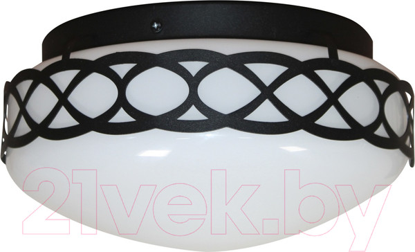 Изображение товара Потолочный светильник Элетех Аманда 220 НПО 22-60-240 / 1005150531 (опал/черный муар)