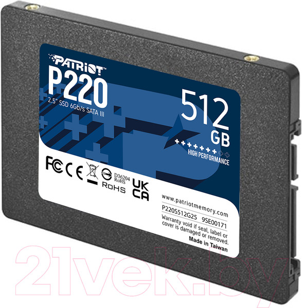 Изображение товара SSD диск Patriot P220 512GB (P220S512G25)