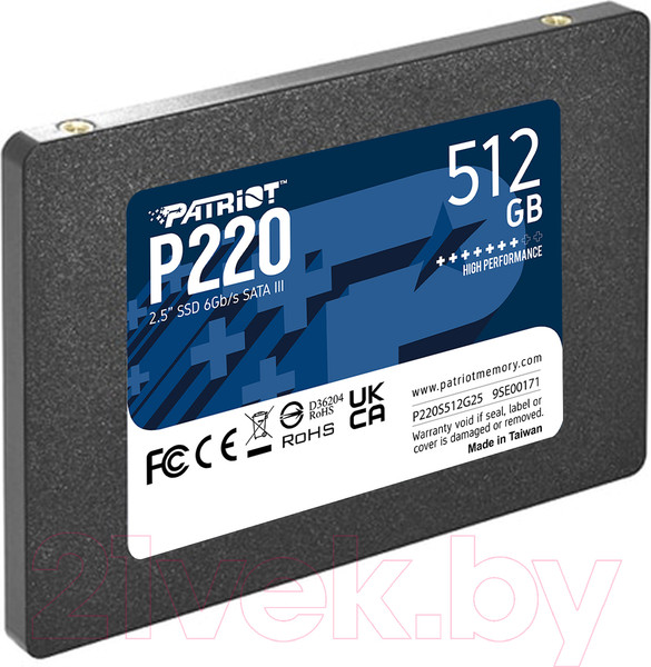 Изображение товара SSD диск Patriot P220 512GB (P220S512G25)