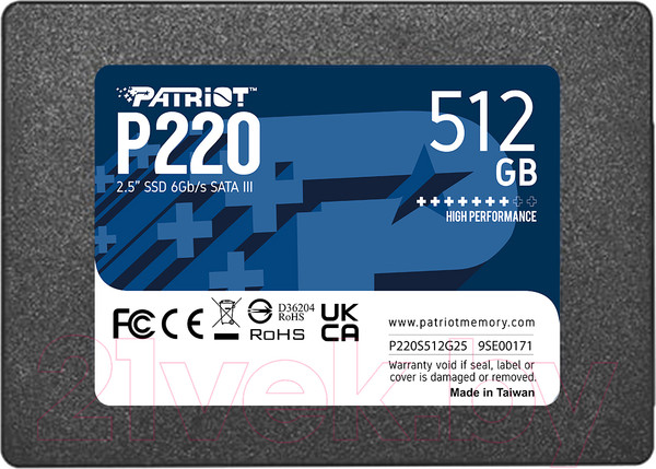 Изображение товара SSD диск Patriot P220 512GB (P220S512G25)