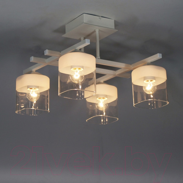 Изображение товара Люстра Элетех Базиль 141 НПБ 01-4х60-124 Е27 / 1005404980 (белый муар)