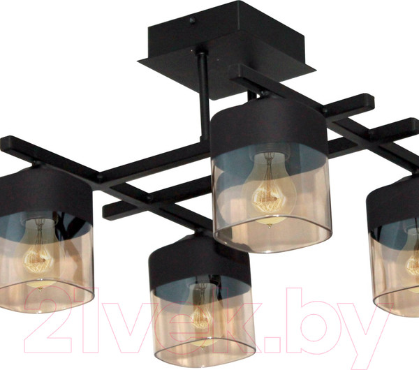 Изображение товара Люстра Элетех Базиль 141 НПБ 01-4х60-124 Е27 / 1005404981 (черный муар)