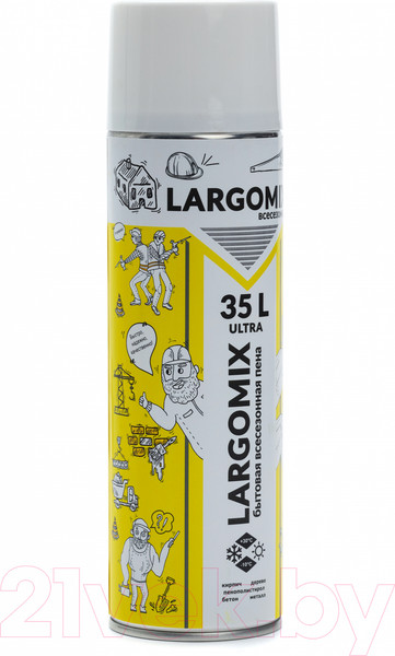 Изображение товара Пена монтажная Largomix Ultra Всесезонная бытовая (480мл)