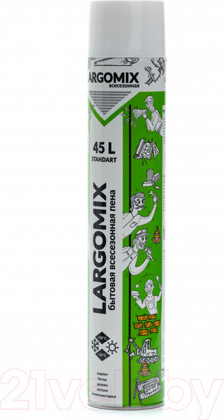Изображение товара Пена монтажная Largomix Всесезонная бытовая (750мл)